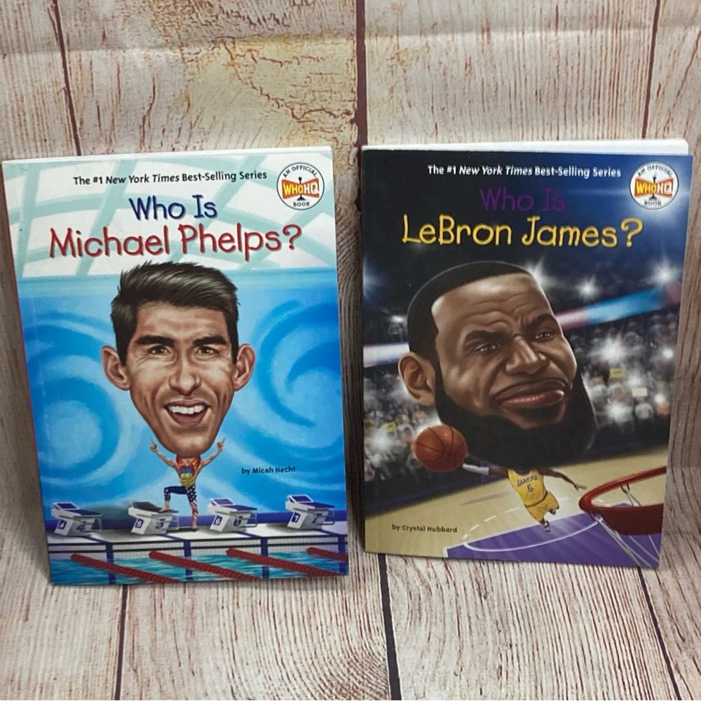 Who Is LeBron James & Who is Michael Phelps Books Penguin Workshop Nonfiction